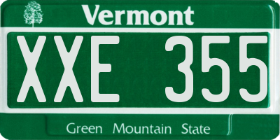 VT license plate XXE355