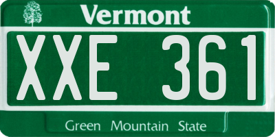 VT license plate XXE361