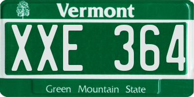 VT license plate XXE364