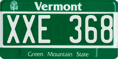 VT license plate XXE368