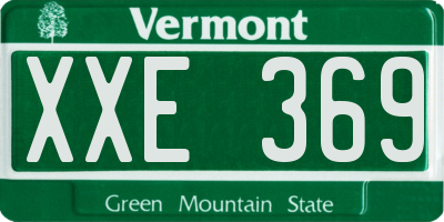 VT license plate XXE369
