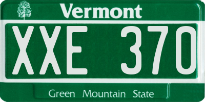 VT license plate XXE370