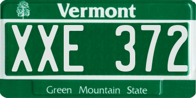 VT license plate XXE372