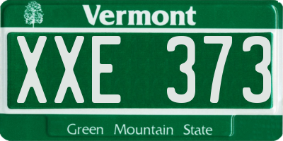 VT license plate XXE373