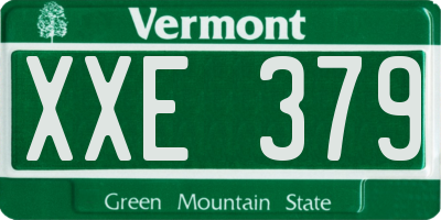 VT license plate XXE379