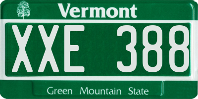 VT license plate XXE388