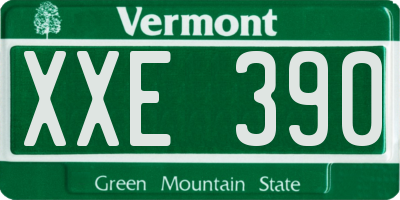 VT license plate XXE390