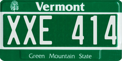 VT license plate XXE414