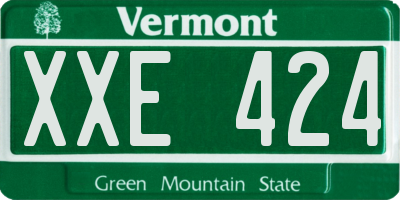 VT license plate XXE424