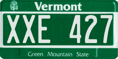 VT license plate XXE427