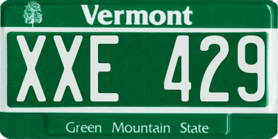 VT license plate XXE429