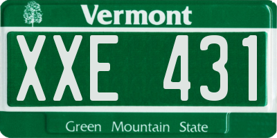 VT license plate XXE431