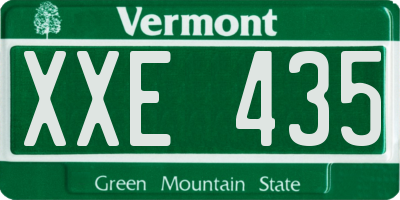 VT license plate XXE435