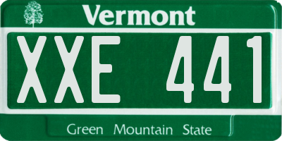 VT license plate XXE441