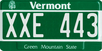 VT license plate XXE443