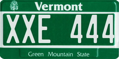 VT license plate XXE444