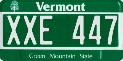 VT license plate XXE447