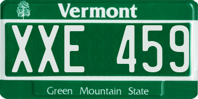 VT license plate XXE459