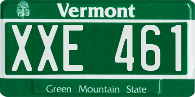 VT license plate XXE461
