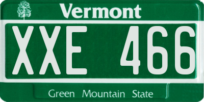VT license plate XXE466