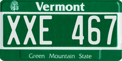 VT license plate XXE467