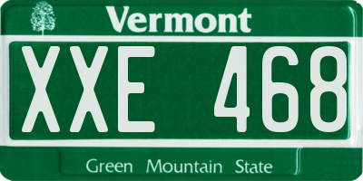 VT license plate XXE468