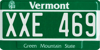 VT license plate XXE469