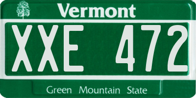 VT license plate XXE472