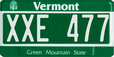 VT license plate XXE477