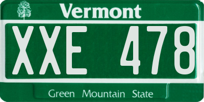 VT license plate XXE478