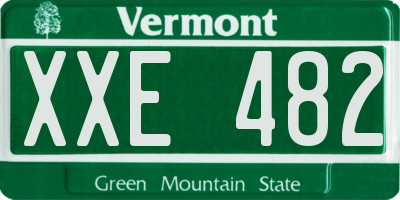 VT license plate XXE482