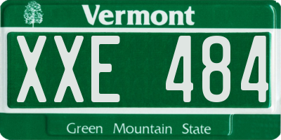 VT license plate XXE484