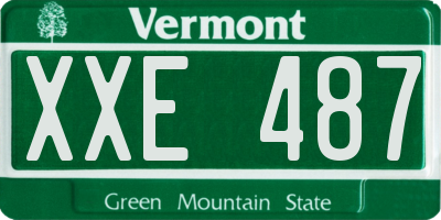 VT license plate XXE487