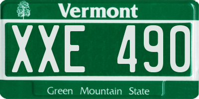 VT license plate XXE490