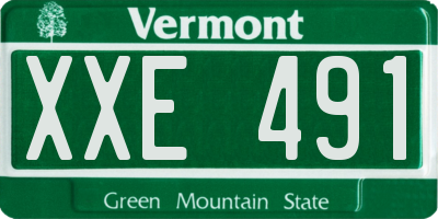 VT license plate XXE491