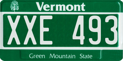 VT license plate XXE493