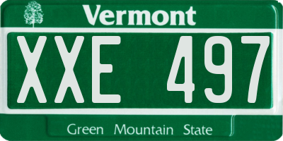 VT license plate XXE497