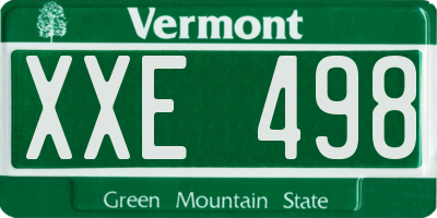 VT license plate XXE498