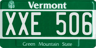 VT license plate XXE506
