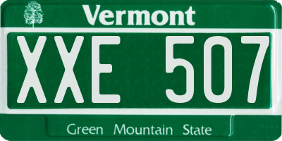 VT license plate XXE507