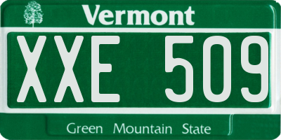 VT license plate XXE509