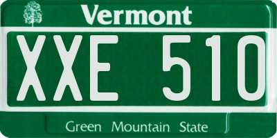 VT license plate XXE510