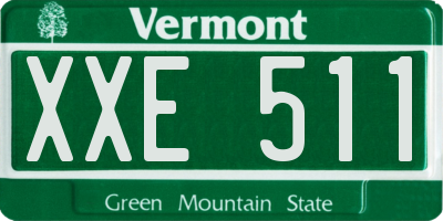 VT license plate XXE511