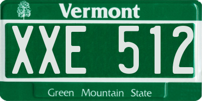 VT license plate XXE512