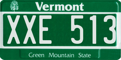 VT license plate XXE513