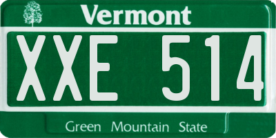 VT license plate XXE514