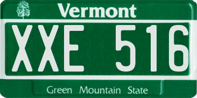 VT license plate XXE516