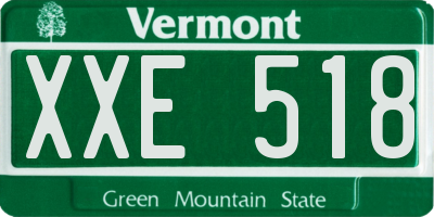 VT license plate XXE518