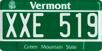 VT license plate XXE519
