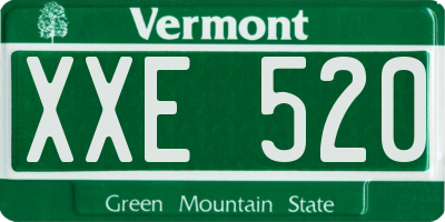 VT license plate XXE520